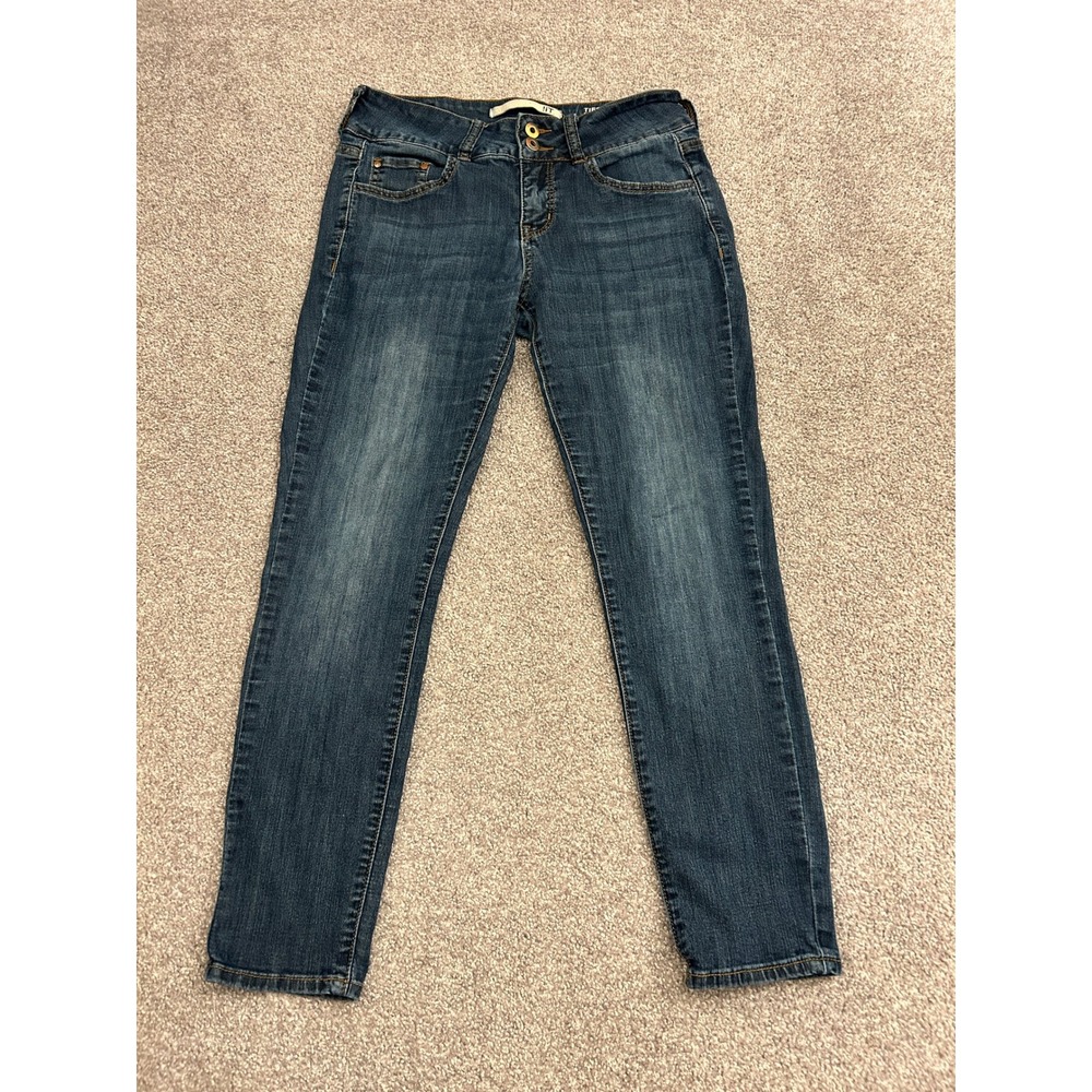 Tiffany Skinny Ankle Jeans Womens 6 Blue Excellent Stretch Denim Cropped